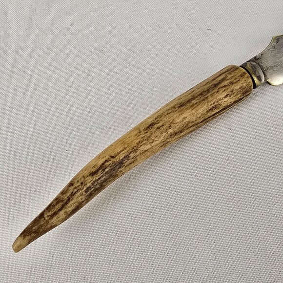 Vintage Horn Handle Abalone Schell Fork & Knife - Picture 13 of 16